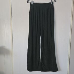 Dark Green Wide-Leg Pants